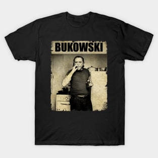 Charles Bukowski - RETRO BLACKWHITE T-Shirt